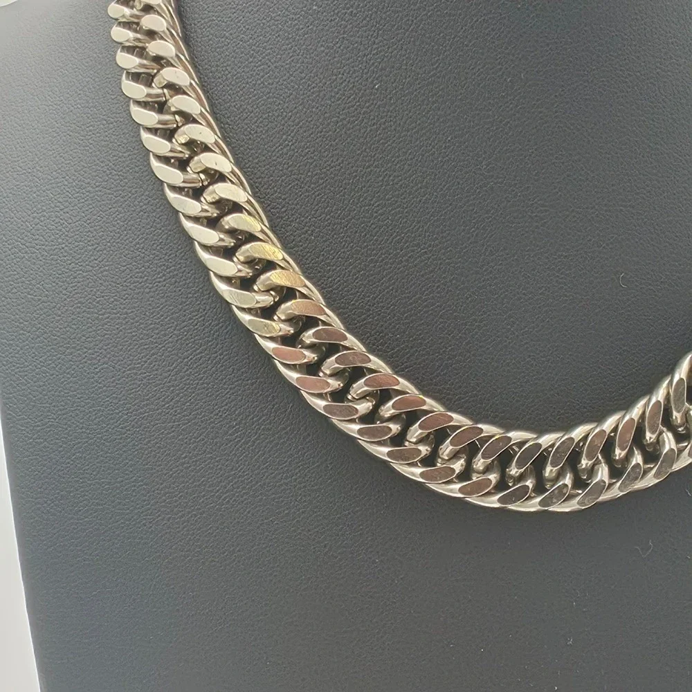 Coro Curb Link Chain Necklace Mens 14.5